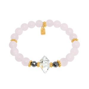 <img src="Herkimer_Quartz_Bracelet001.png" alt=“Rose Quartz Herkimer diamond crystal bracelet”>